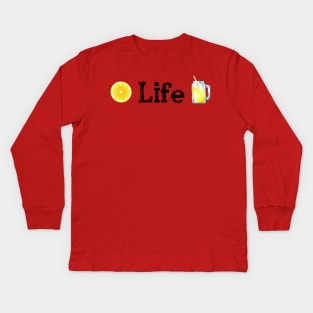 When Life gives Lemon make good Lemonade and Enjoy its taste to the bottom up.See something positive in current situation and use that in your favour. Turn challenges in funny cute moments Kids Long Sleeve T-Shirt